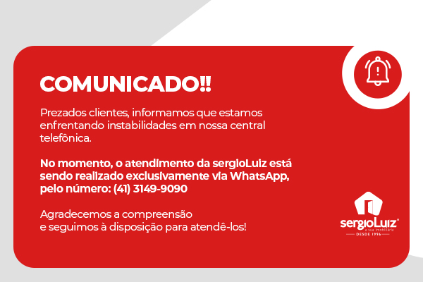 Informamos que estaremos em Férias Coletivas a partir de 22/12/2025, retornamos às atividades no dia 04/01/2026 a partir das 8h30
